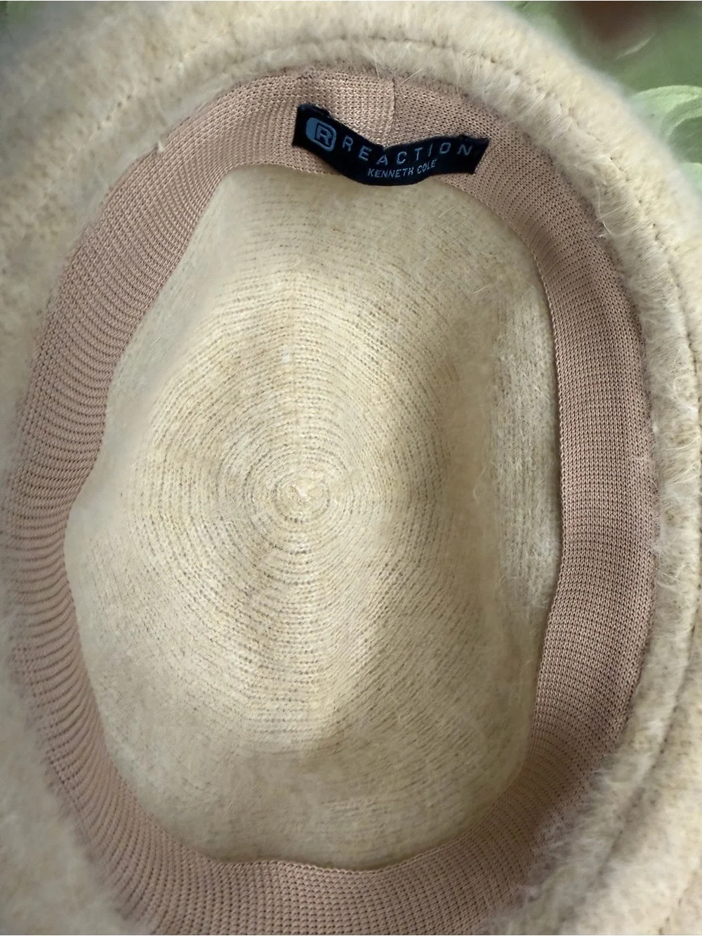 Reaction Kenneth Cole Cream Fuzzy Bucket Hat